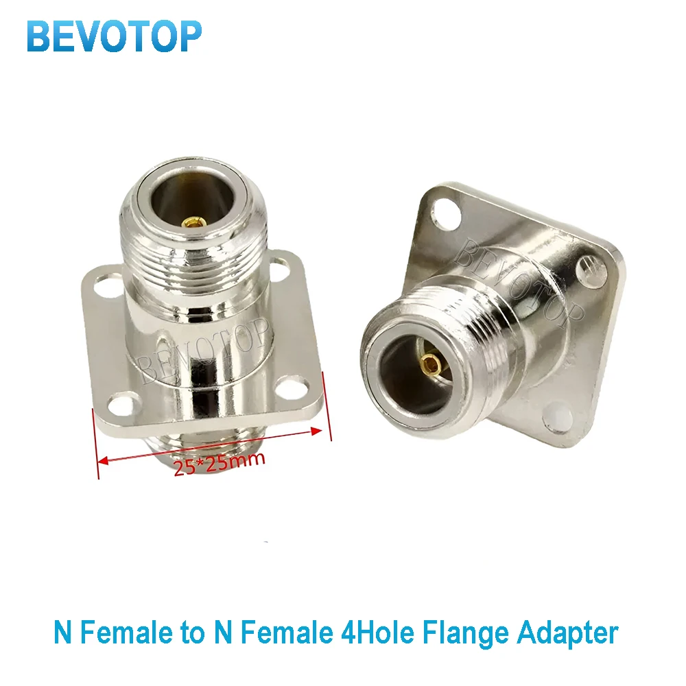 

10PCS/lot N Female Jack to N Female Jack Adapter 4- hole Square Flange Panel Mout RF Coaxial N to N Adapter Connectors