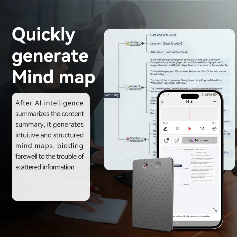 جديد AI ChatGPT-4 مسجل صوت ذكي للترجمة تطبيق الصوت سجل المكالمات الهاتفية ترجمة جهاز صوت اللغة
