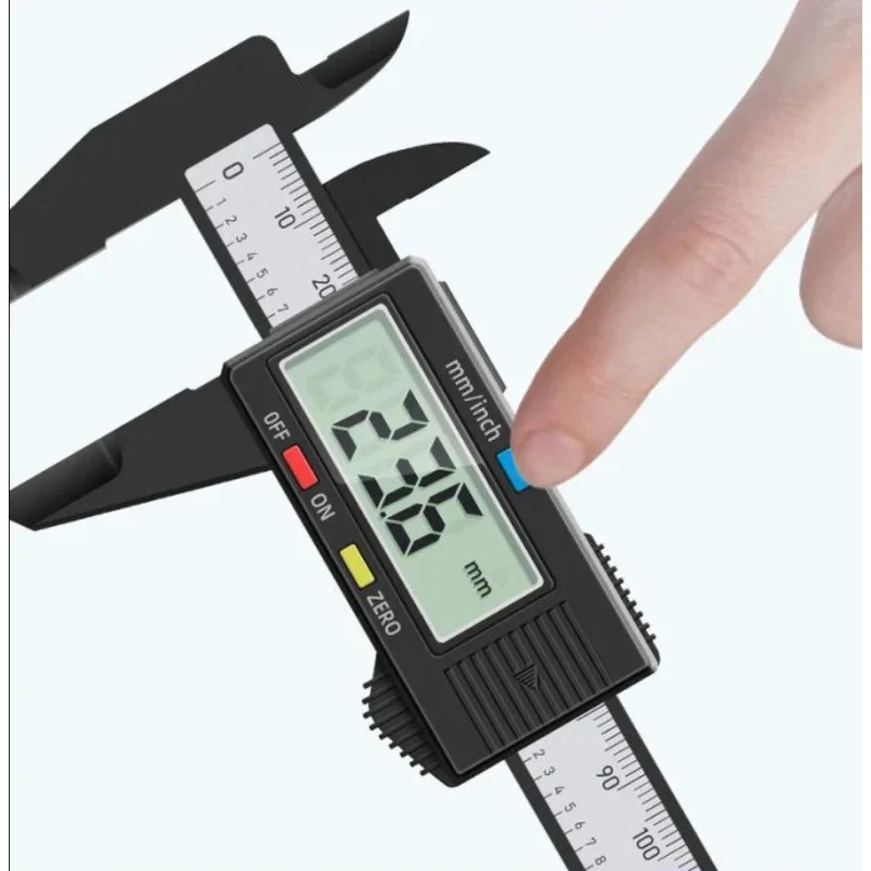 2026New Electronic Digital Caliper Carbon Fiber Dial Vernier 150mm Micrometer Measuring Tool Precision Digital Ruler gallery 4
