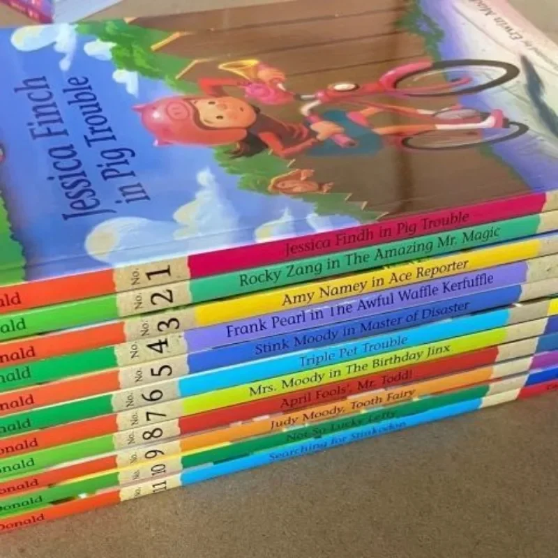 12 volumes Stranger Things Little Judy Series e seus companheiros Livro de ponte de capítulo em cores Livro infantil em inglês