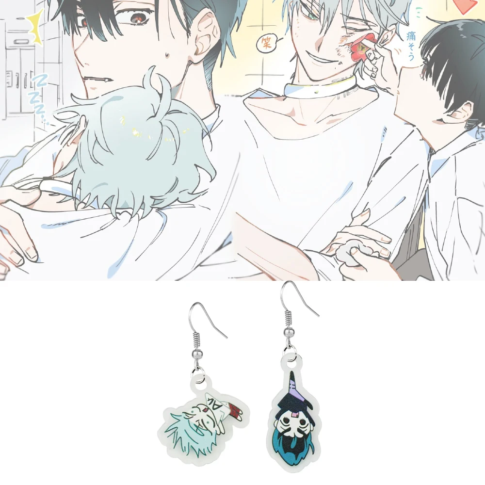 Anime ALIEN STAGE IVAN & TILL Cosplay Earring Unisex Acrylic Pendant Kawaii Ear Pendant Accessory Props Gifts For Christmas