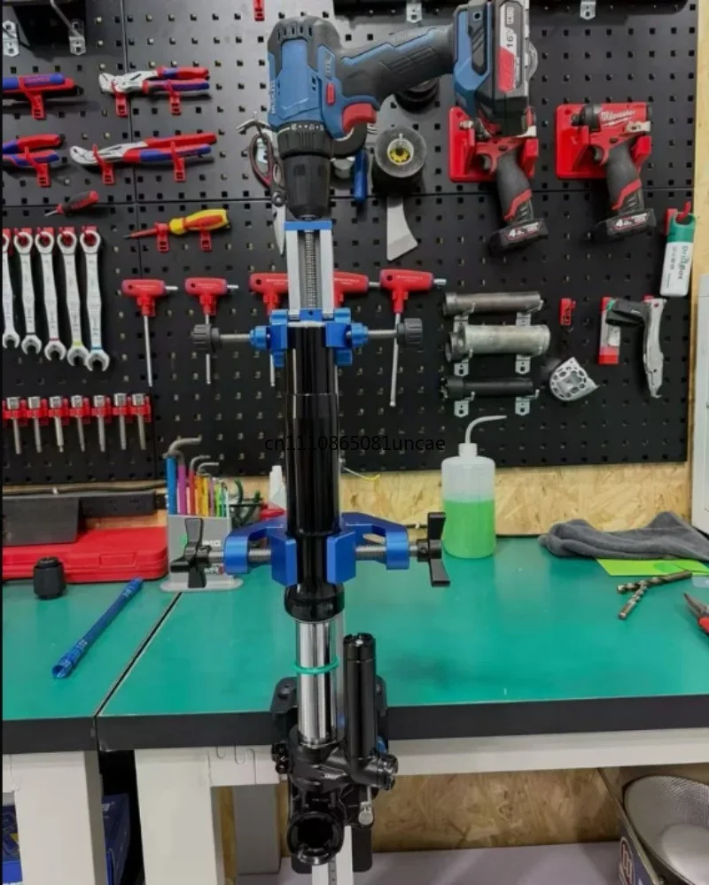 Universal Motorcycle Shock Absorber Maintenance Stand With Scale Scooter Off-road Bike Repair Tool Accessories