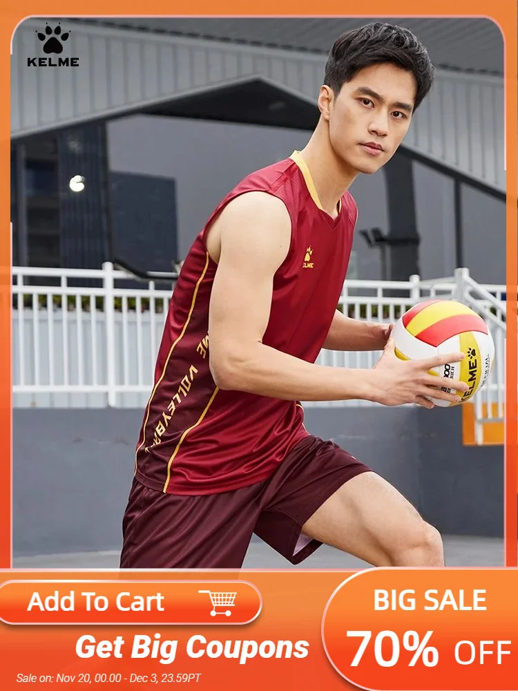 

Kelme Men's Volleyball Suit Outdoor Fitness Running Suit Women's Breathable Sports Training Suit Quick-drying Basketball Suit