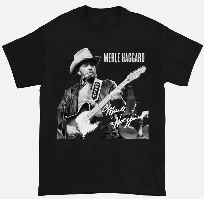 Merle Haggard On Stage Cotton Short Sleeve T-Shirt Unisex All Size