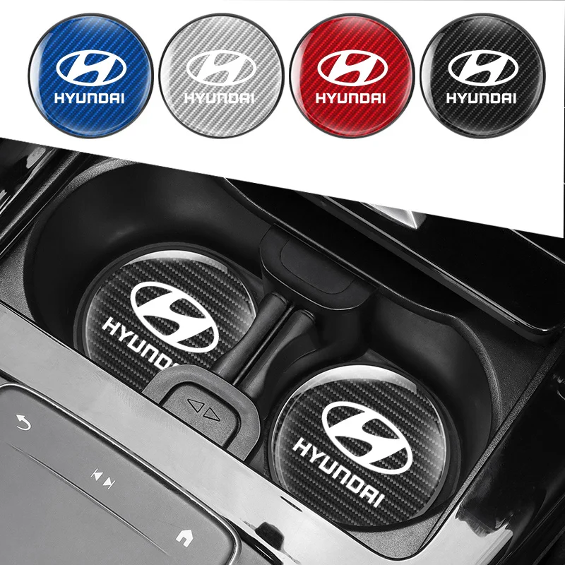 سيارة الداخلية حامل الكأس كوستر عدم الانزلاق المضادة للغبار حصيرة اكسسوارات لشركة هيونداي توكسون IX35 I30 I20 كونا كوبيه فيلوستر I40 جيتز