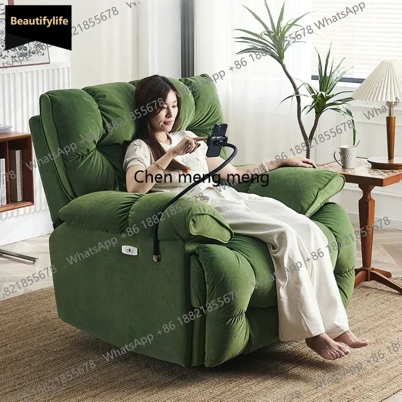 Sillón Eléctrico Giratorio Inteligente c139, Sofás de Masaje, Sillones Individuales para Sala de Estar, Sillón Reclinable Nórdico Moderno, Muebles Individuales