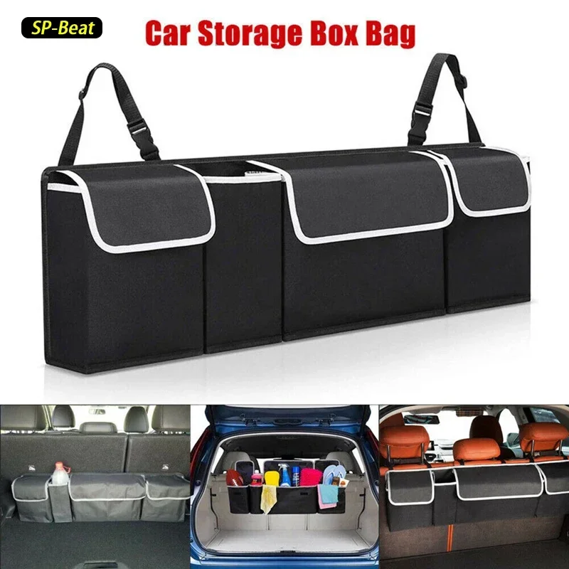 Car trunk storage bag foldable portable car trunk storage bag travel storage bag storage seat backrest bag car storage bag