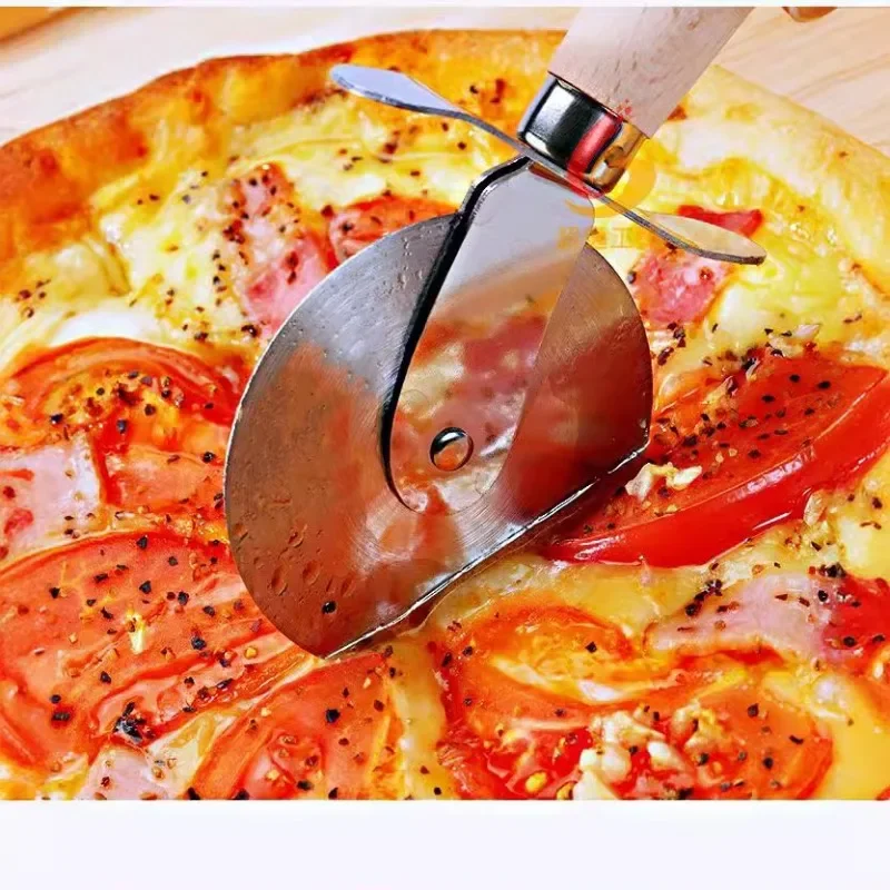 Hot Sell Stainless Steel Pizza Single Wheel Cut 3PCS Tools Diameter 6.5CM Household Pizza Knife Cake Tools Wheel Use For Waffle