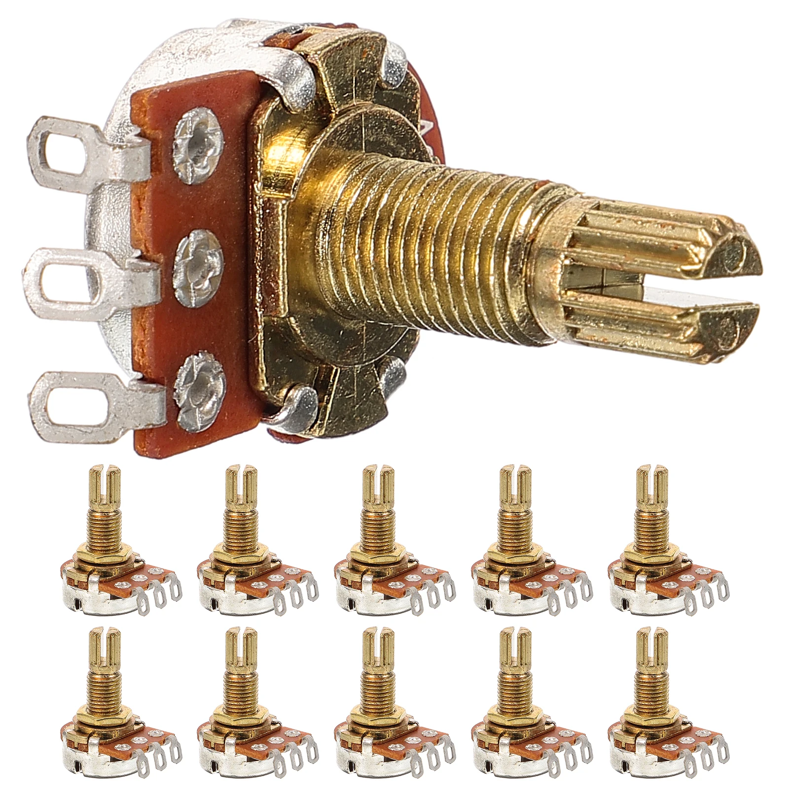 

10 Pcs Guitar Potentiometer Replacement Volume Electronic Control Knobs Pots Metal Tone Guitars