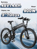 Electric Bicycle SAMEBIKE LO26-II 900W Motor 48V14Ah Lithium Battery Foldable Adult E-bike 26 Inch Tire Max Speed 35km/h E-bike