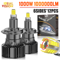 3D 360 H7 LED Car Headlight Bulb Canbus H8 H9 H11 Fog Lights 9006 Hb4 9005 Hb3 9012 Hir2 Led plug and play Auto Lamps 6000K 12V