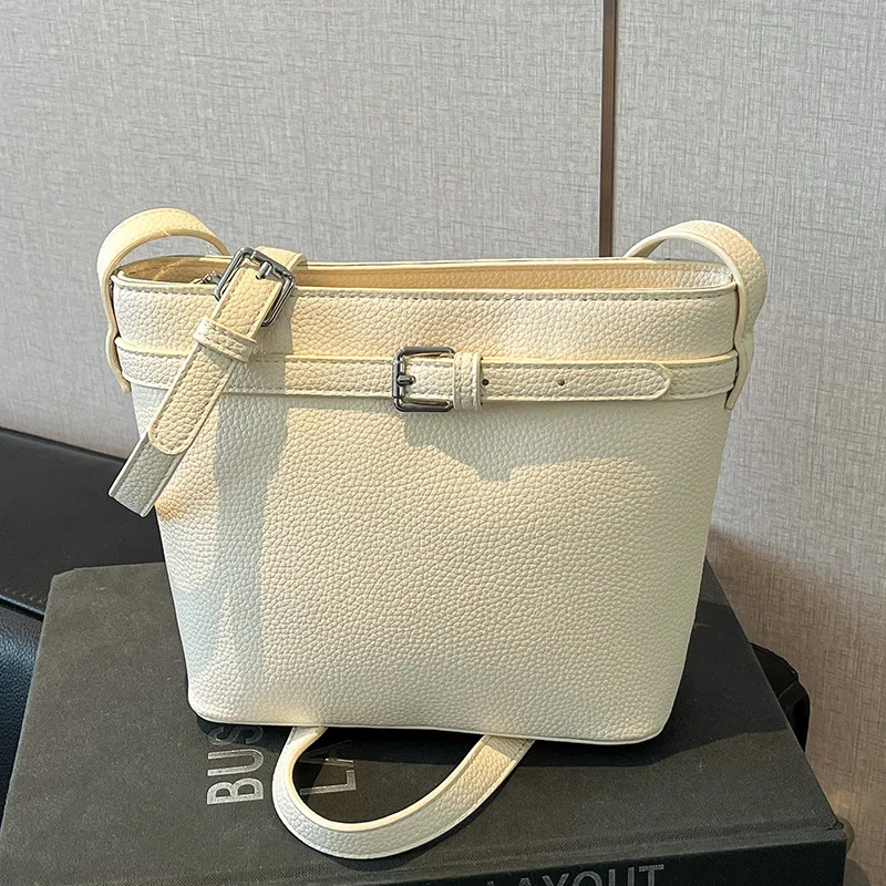 

Underarm Bucket Bag Women Designer Luxury Minimalist Commuter Purse Premium Vegan Leather Top Handle Work Essential Tote