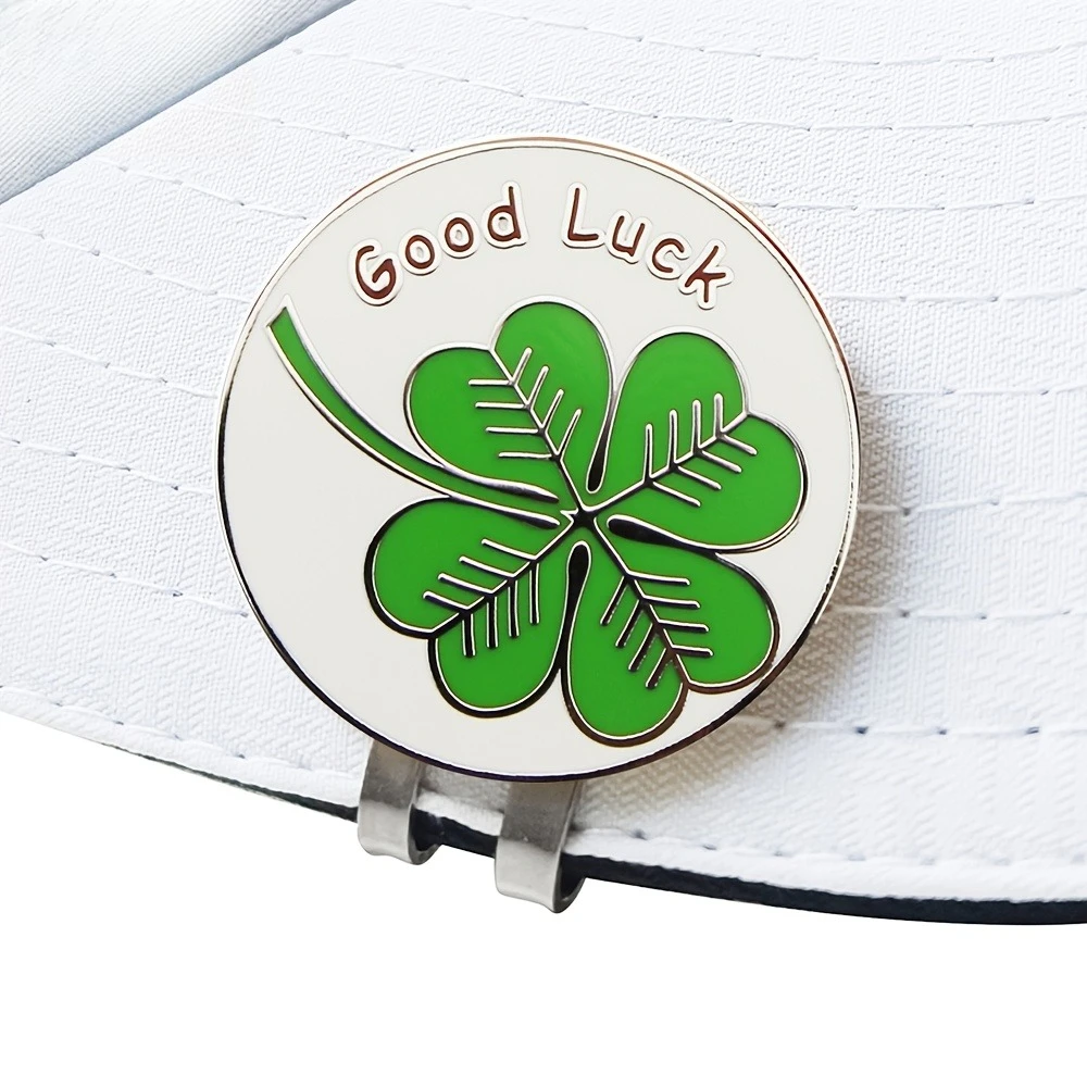 Magnetic Golf Cap with Lucky Clover Logo & Ball Marker – Enhance Your Game & Visibility on the Course!