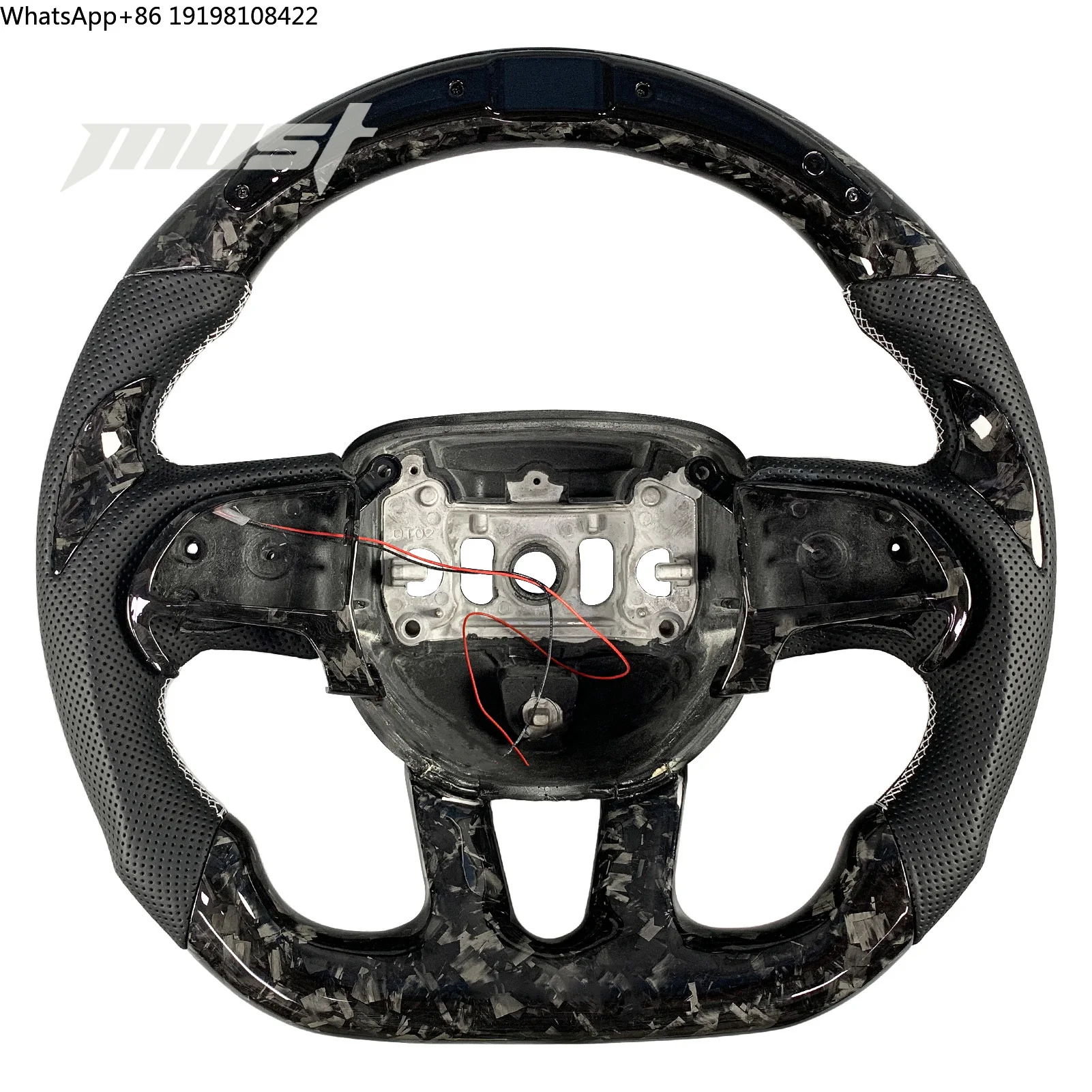 

Руль из карбона на заказ для Dodge Charger 2014-2023, Challenger SRT Hellcat, Jeep Grand Cherokee Trackhawk