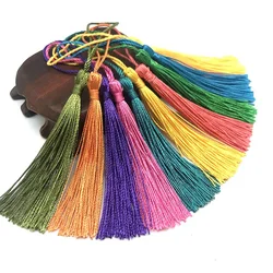 10 ~ 80 Uds. Marcapáginas borlas flecos cepillo hecho a mano artesanía suave Mini borlas con bucles para manualidades DIY accesorios para hacer joyas