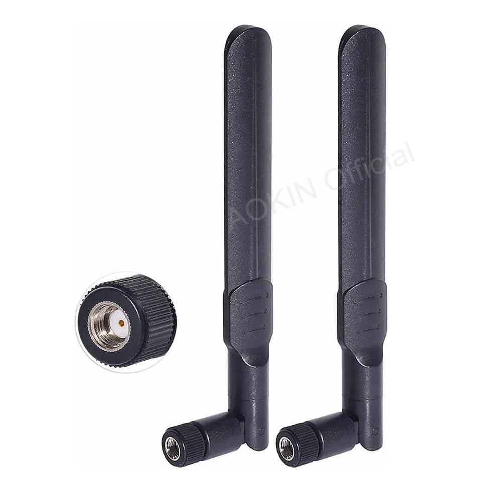 2-Pack Dual Band WiFi 2.4GHz 5.8GHz 8dBi RP-SMA Male Antenna for WiFi Router Wireless Network Card USB Adapter Monitor