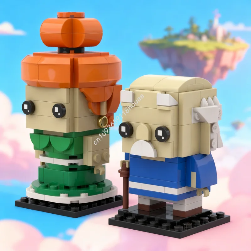 245 pièces MOC Brickheadz Agecanonix Madame Geriatrix Asterix Obelix Modèle de jouet Blocs de construction Construction Idée cadeau de Noël