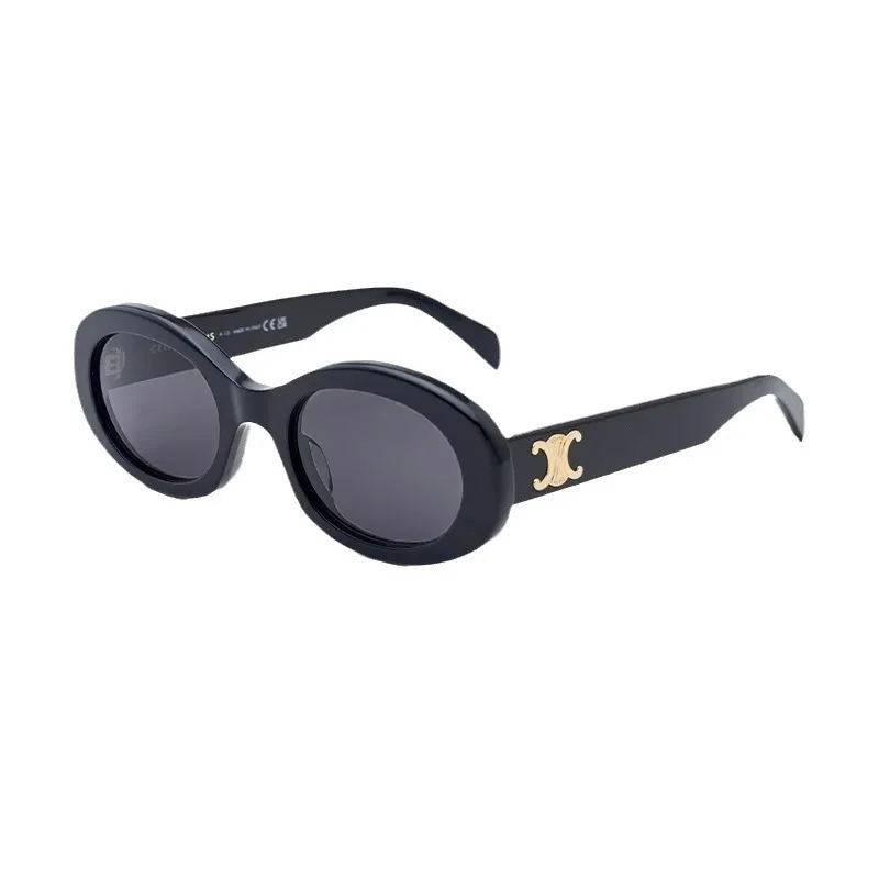 40194U High-End UV Protection Retro Oval Cat Eye Sunglasses