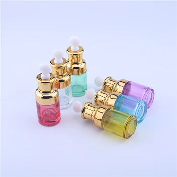 12pcs 30ml glass dropper bottle empty cosmetic packaging container bottles essential oil bottles 6 colors