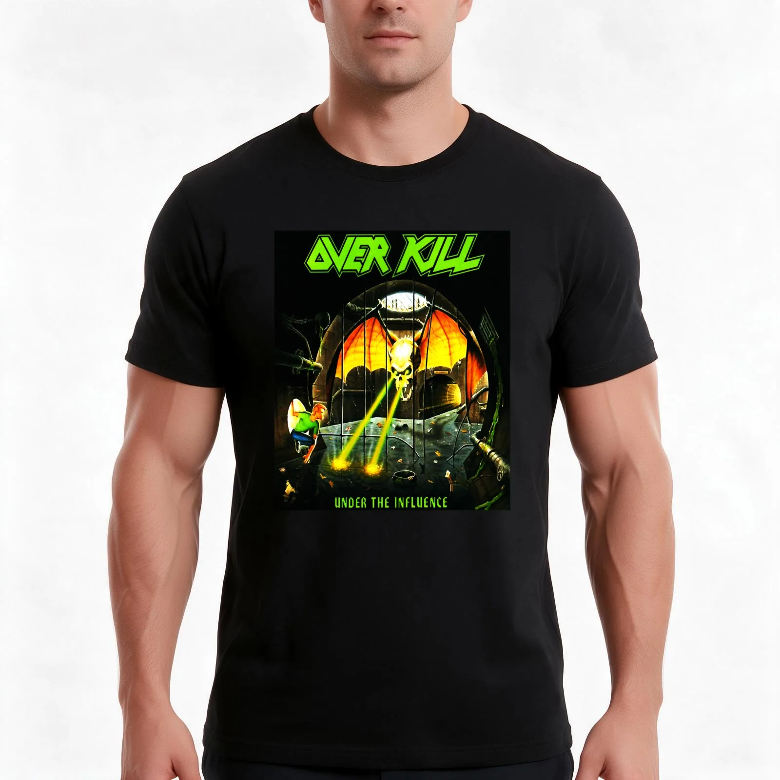 Overkill band metal popular Genres Thrash metal T-Shirt, Summer Casual Cotton Tee, Oversized Streetwear Tops, Unisex Men Women