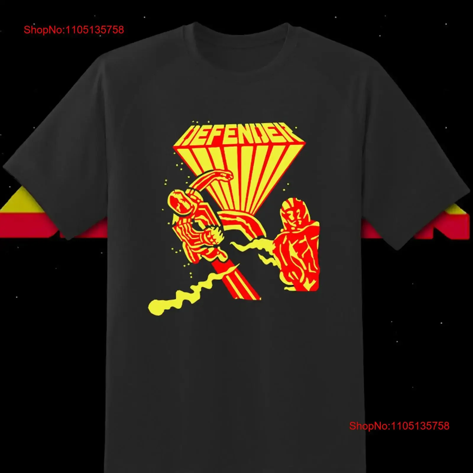 Defender Retro Aracade Game Video T Shirt Fast Ship vintage Washed Unisex Slightly streetwear Versatile designer clothes