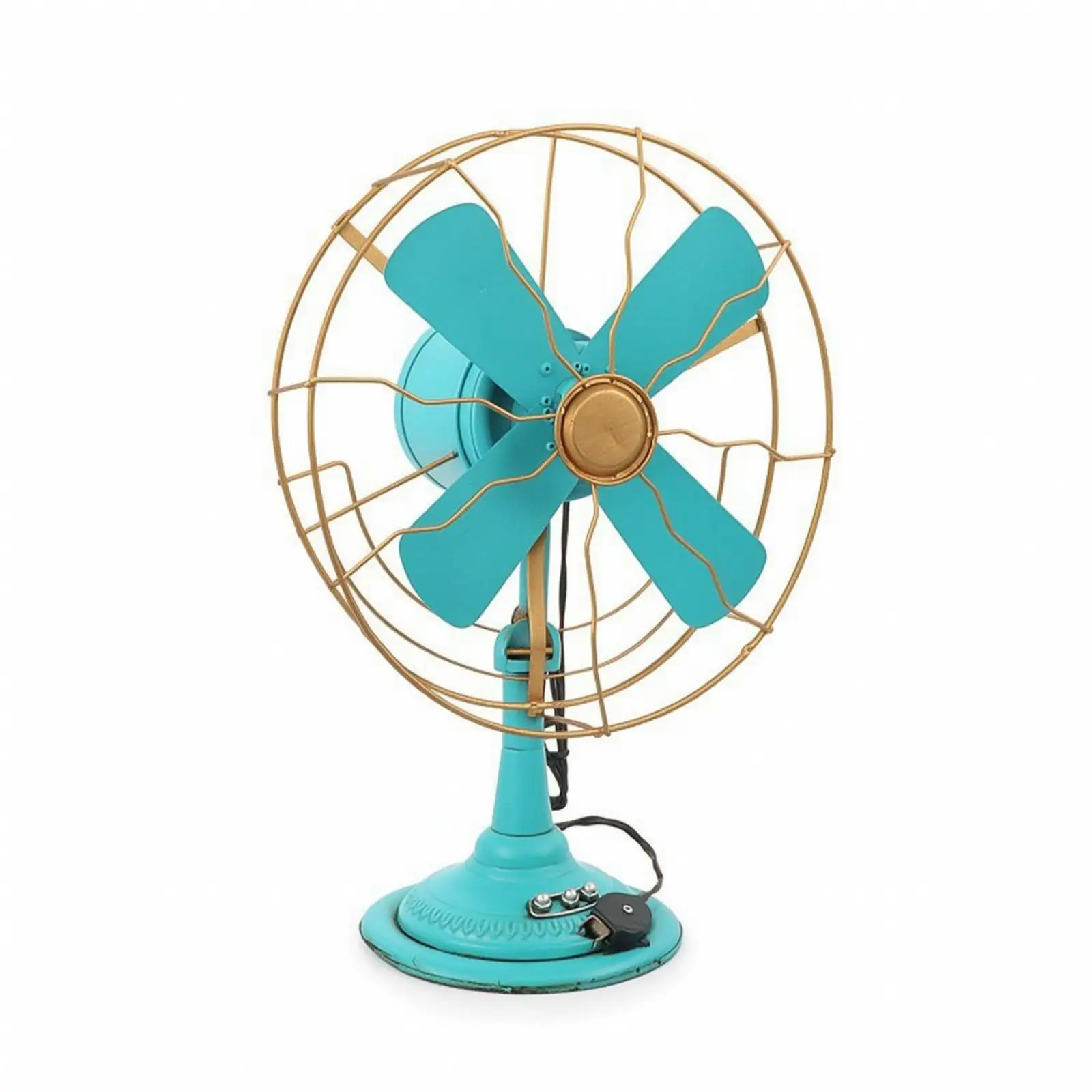 Vintage Fan Ornament Tabletop Retro Fan Model Metal-Decorative Piece for Decorators, Photographers, Photo Shoots, Bookshelves,