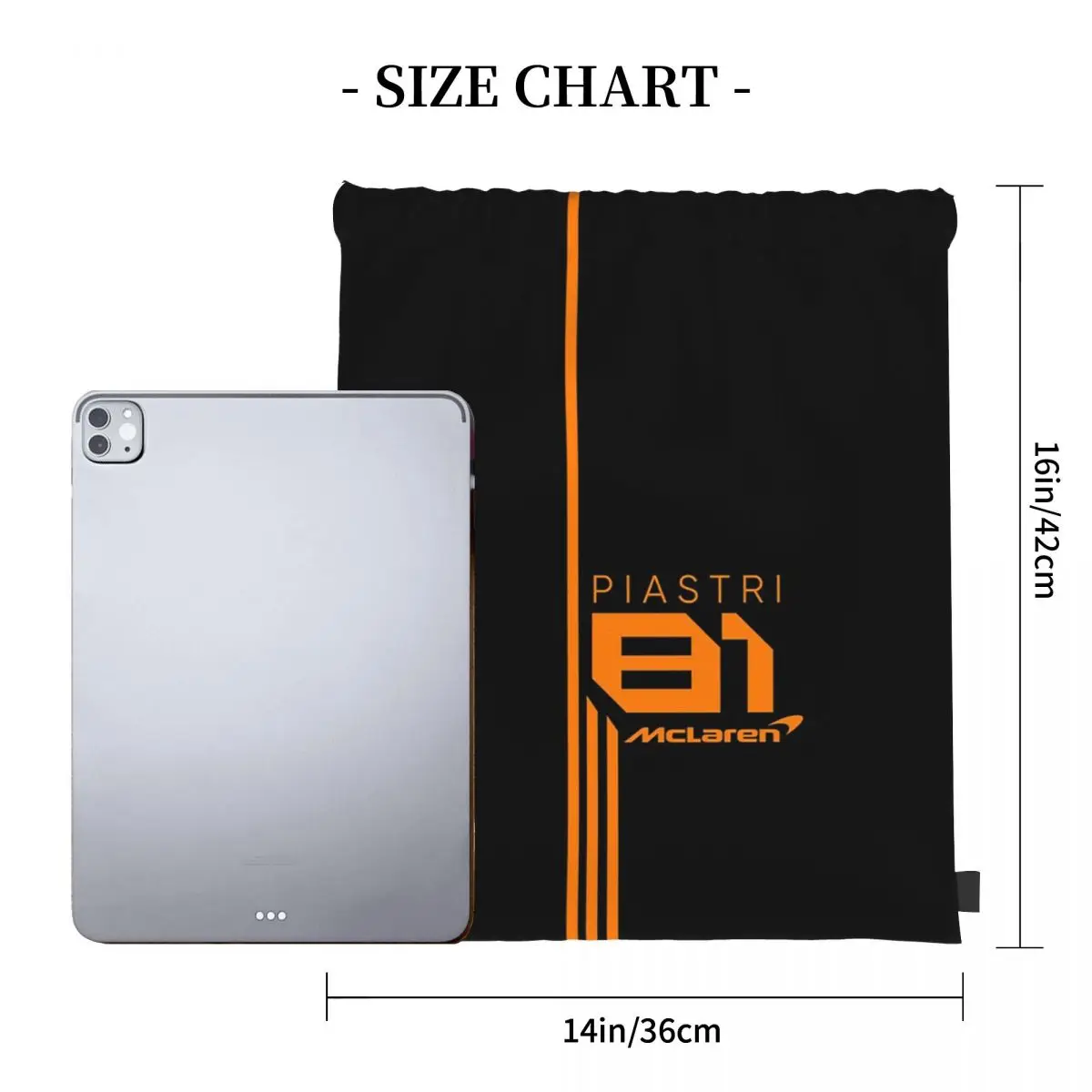 กระเป๋าเป้สะพายหลัง Oscar Piastri 81 Motorsports แบบสบายๆ  กระเป๋าเชือกรูดใส่ของจุกจิก กระเป๋าใส่หนังสือ สำหรับผู้ชาย ผู้หญิง และนักเรียน