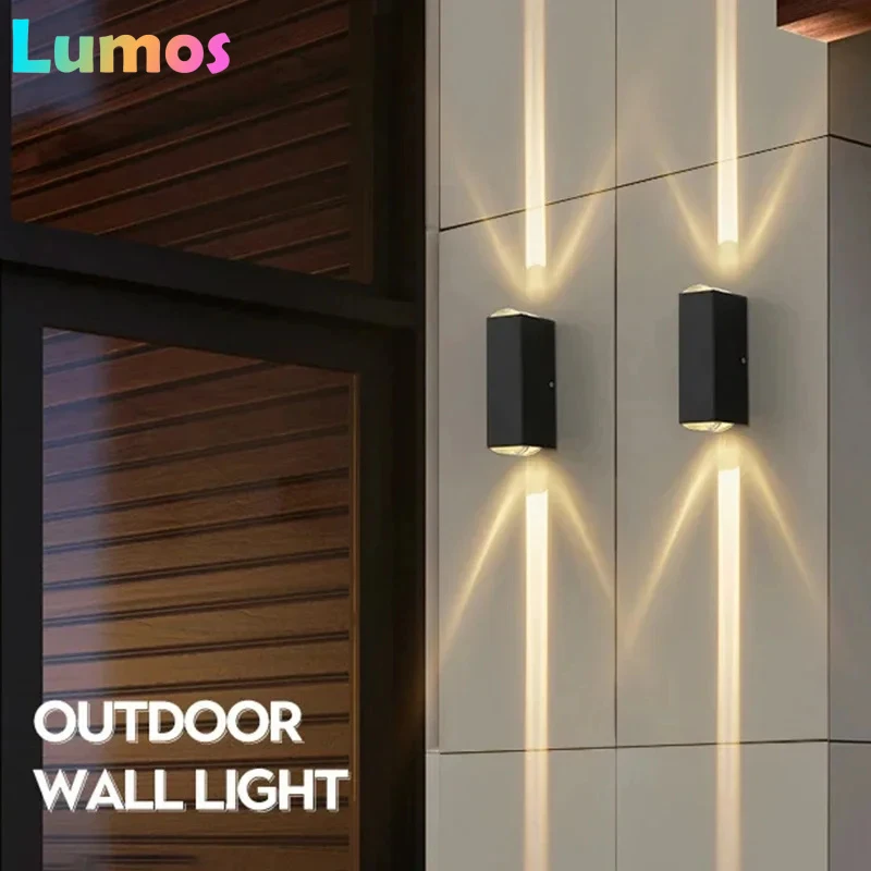 

PD Outdoor Lighting Lens Beam Lamps IP65 Waterproof Aluminum Wall Lights Corridor Garden Shopping Mall Up Down LED Porch La