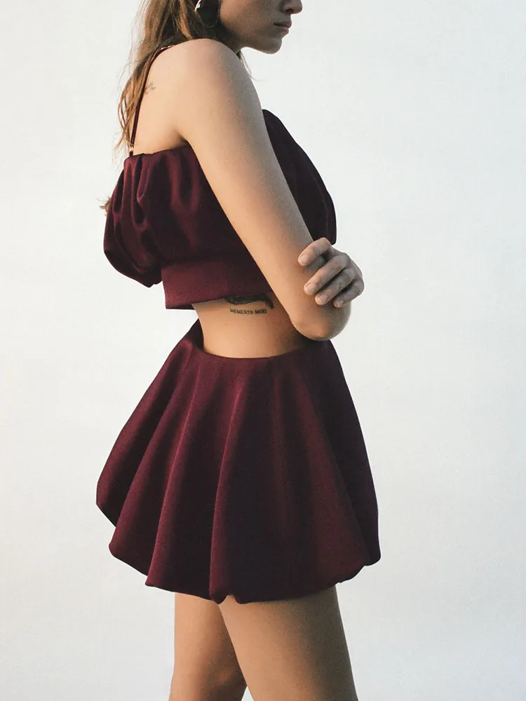 Hiver 2025 nouvelles femmes sangle ort haut jupe pantalon ethnique scène Costume v-ne Svel Faionable à la mode vêtements pour dames