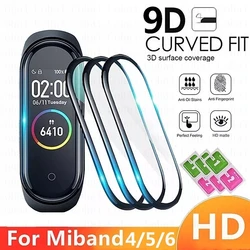 9D Protective Film For Xiaomi Mi Band 6 5 4 Screen Protector Soft Film Full Cover Not Glass For Mi band 6 5 Case Strap Bracelet