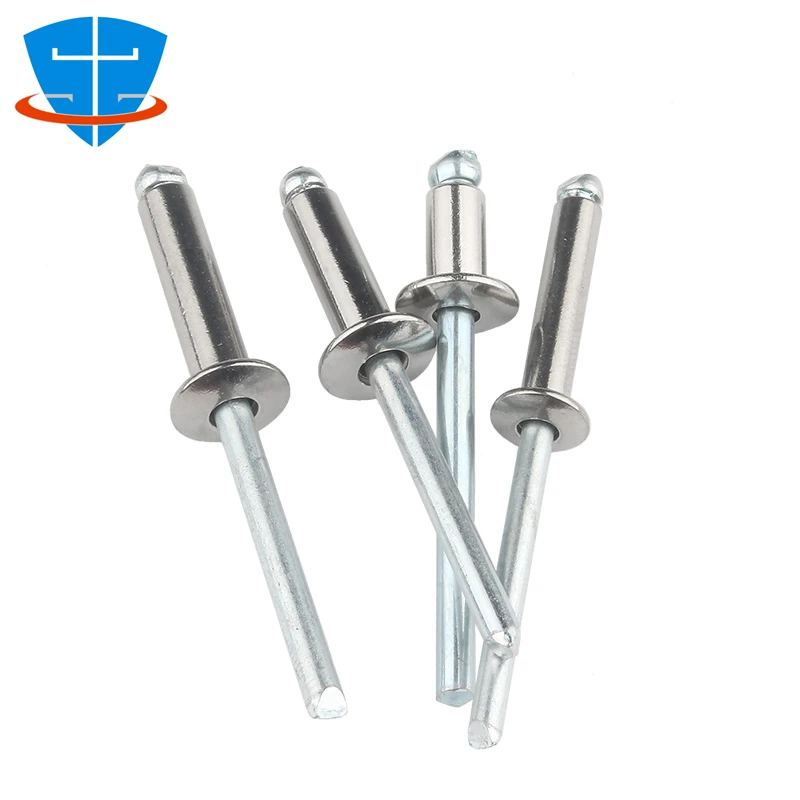 50x M2.4 M3.2 M4 M5 M6.4 304 Stainless Steel Blind Rivet Pop Round Head Decoration Nail Rivet Exhaust Rivet Pop Pull Rivets