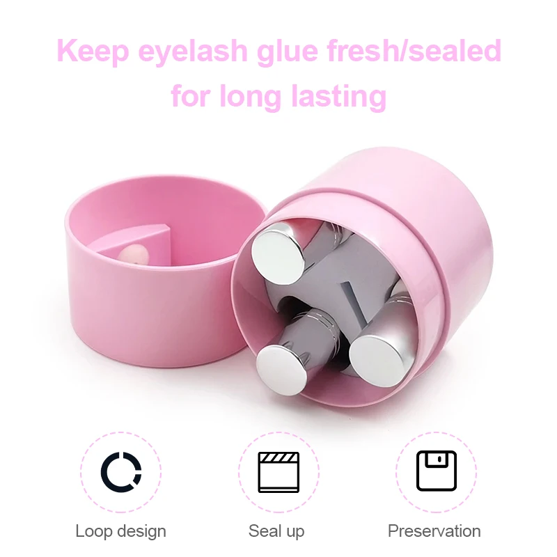 Eyelash Glue Storage Tank Holder Container Adhesive Stand Sealed Jar Cosmetic Accessorie Grafting False Lashes Beauty Tools