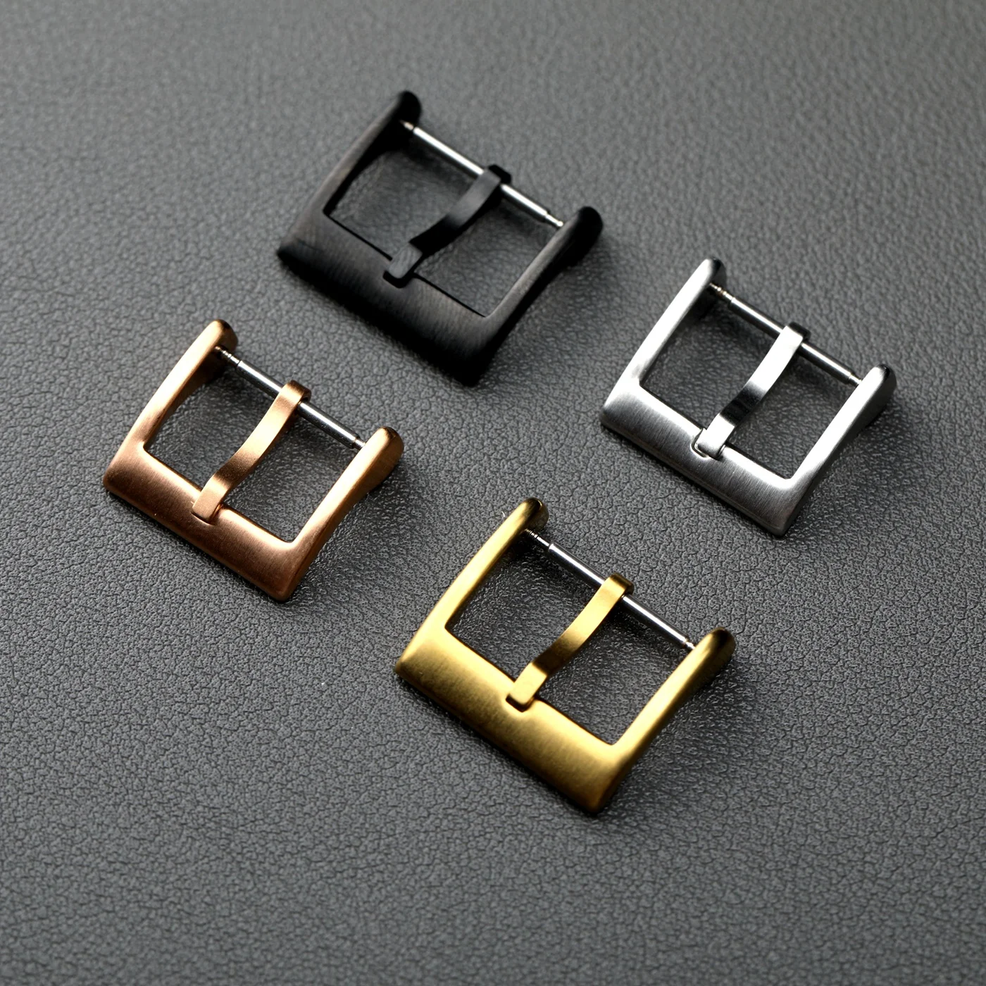 316L stainless steel buckle, 16 18 20mm silver black gold rose gold leather strap buckle, high-end matte buckle