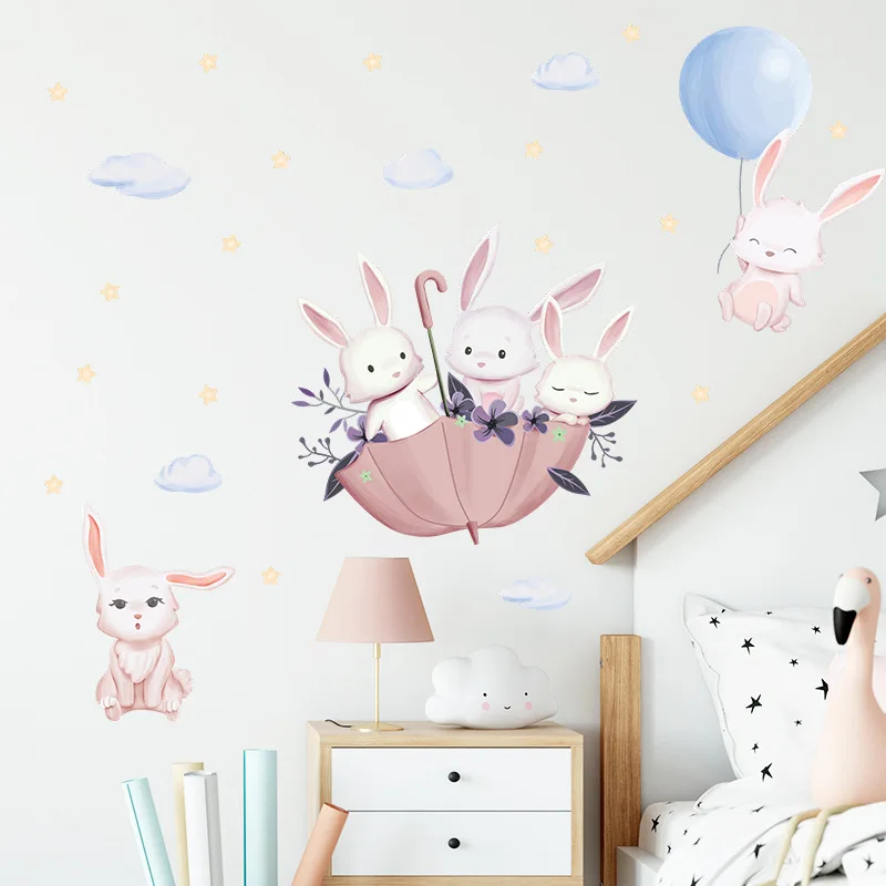 

Cartoon Elf Unicorn PVC Wall Stickers for Girls Bedroom Kids Room Nursery Children's DIY Wall Decor Decals For Home Decoration