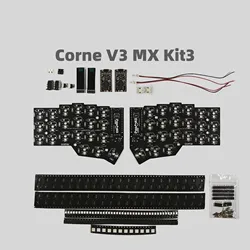 Corne V3 Split Keyboard PCB Kit Corne Crkbd PCB RGB Wireless Horn Keyboard Kit Custom DIY Mechanical Keyboard Gaming Accessories