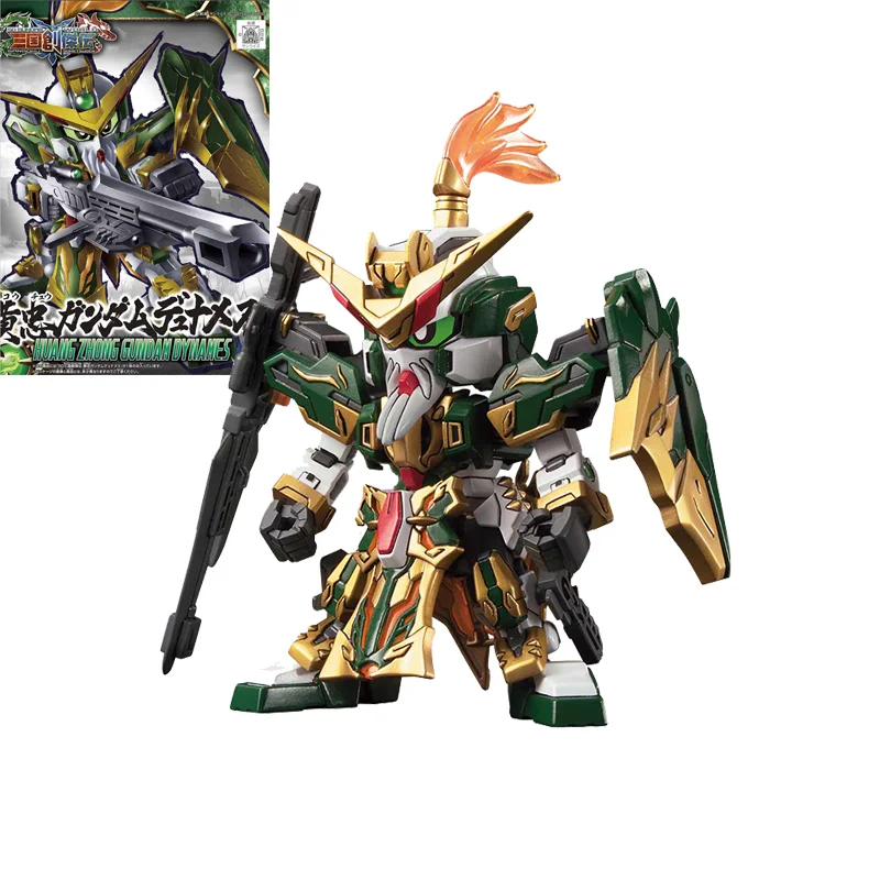 Bandai BB SD Gundam World Sangoku Soketsuden Huang Zhong Dynames Gunpla Assembly Model Kit Action Anime Figures Children's Gifts