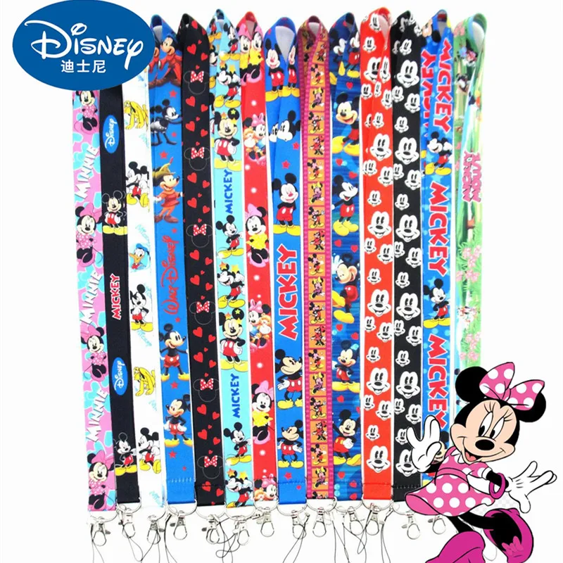 Disney Anime Mickey Mouse Mobile Phone Lanyard Kawaii Minnie Hanging Rope Cartoon ID Phone Anti Loss Hanging Rope