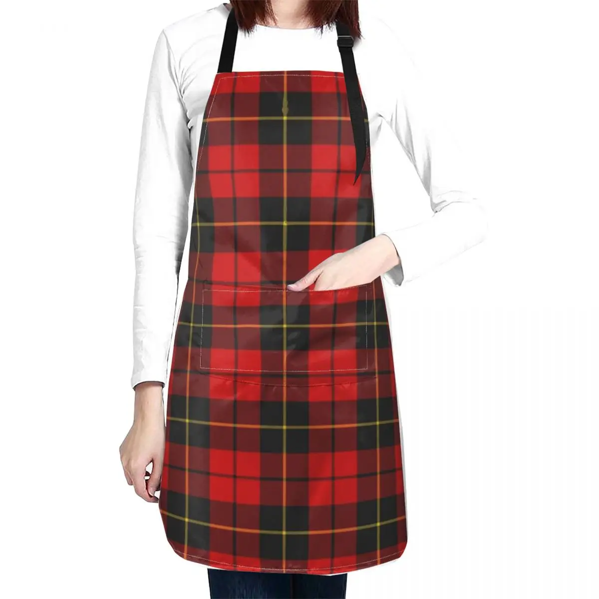 Clan Wallace Tartan Apron Kids Waterproof women Kitchen Accessories 2022 Apron