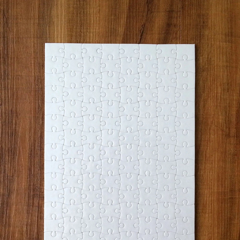 

5Pcs Blank Puzzles A4 Durable Paper Preassembled for Wedding Birthdays Showers Invitations Classroom Drawing Puzzles