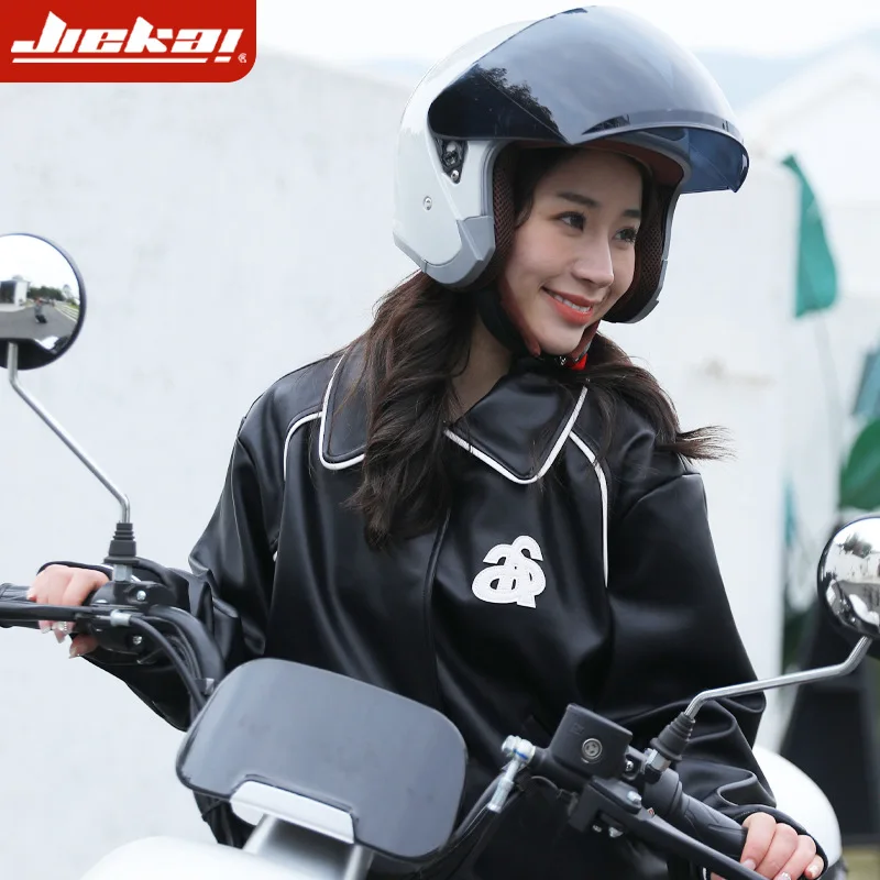 

Jiekai Motorcycle Half Helmet Men's and Women's Four Seasons Helmet Motorcycle Single Lens Riding Safety Helmets casco moto