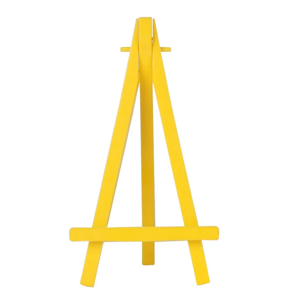 30Pcs Triangle Frame Easel Plastic Sturdy Mini Tabletop Display Phone Stand Art Painting Holder Student Artist Supplies Yellow