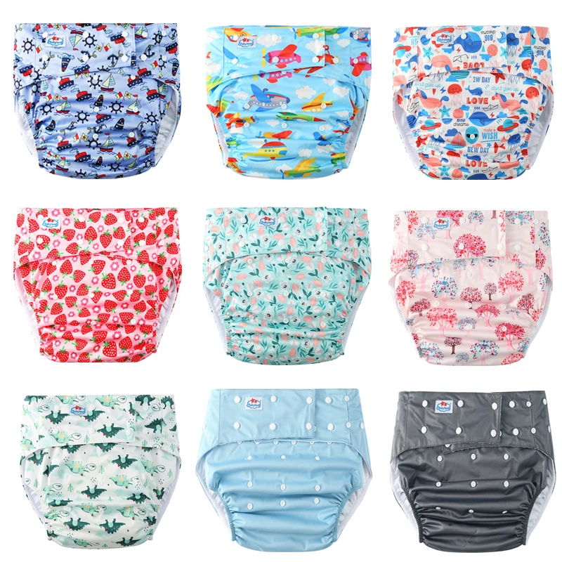 

5pcs Reusable Adult Diaper Nappy+ 5pcs Adult Absborbents Washable Adult Nappy Waterproof For Special Need Male Female Old People