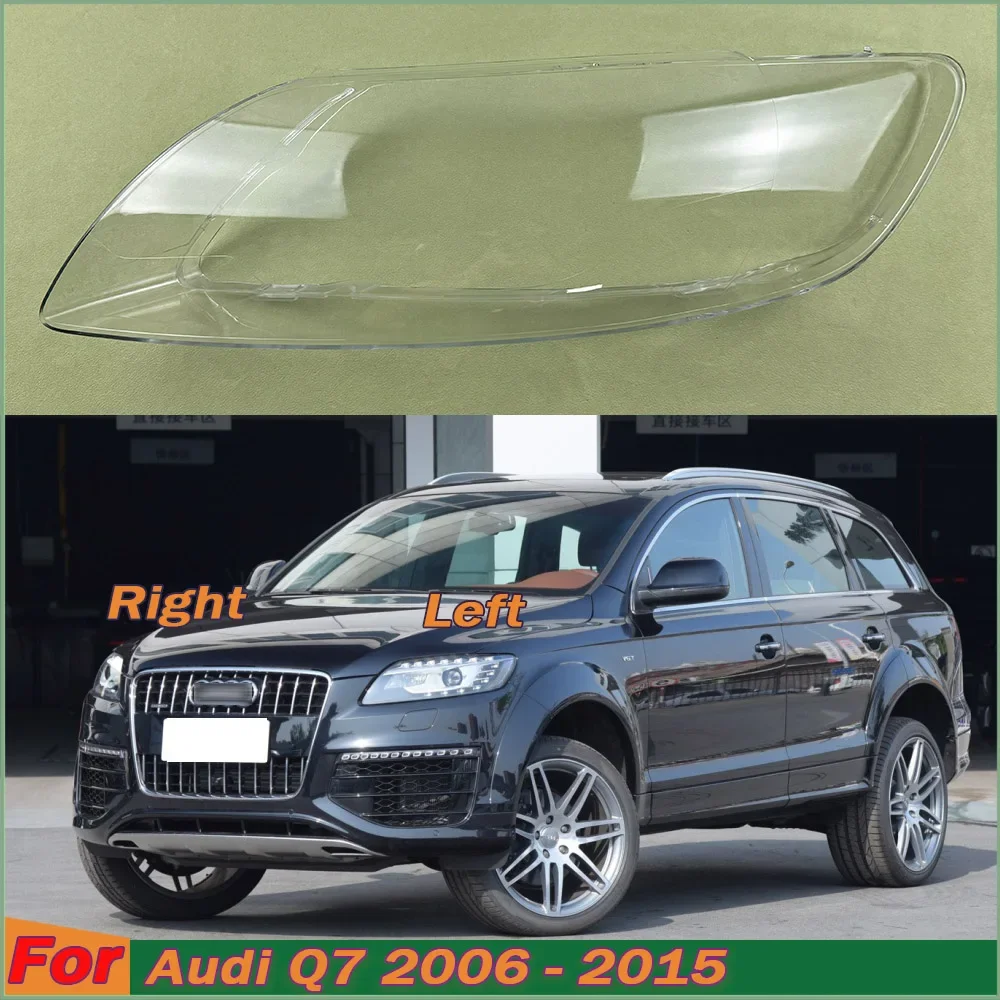 

For Audi Q7 2006-2015 Car Front Headlight Cover Transparent Lamp Shade Headlamp Shell Lens Plexiglass Replace Original Lampshade