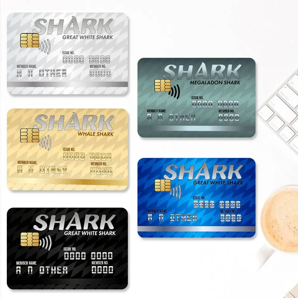 Game Shark Cash Cards Key Credit Card Stickers Skin for Bank Debit Decorative Protection 4PCS Anti-scratch Waterproof