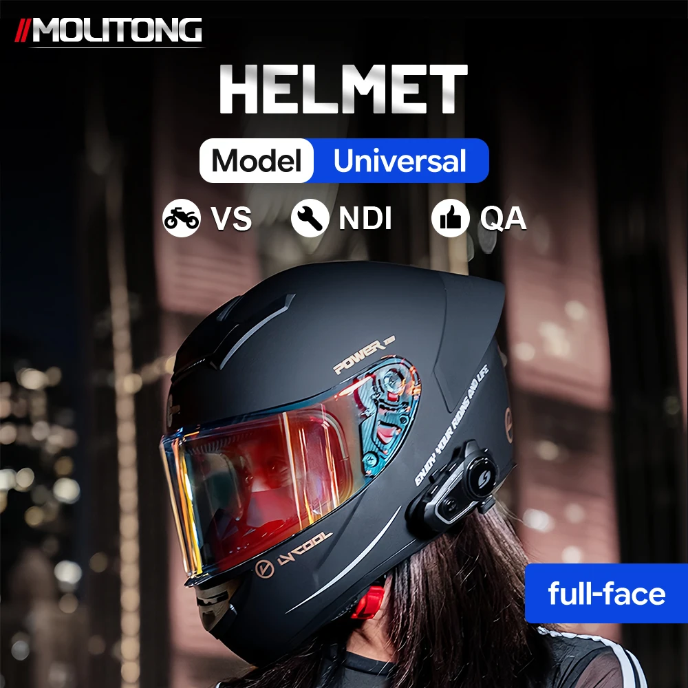 Full Face Motorcycle Helmet Dual Visor Inner Sun Shield Motocross Racing Street Touring Helmets for Adult Men Women DOT