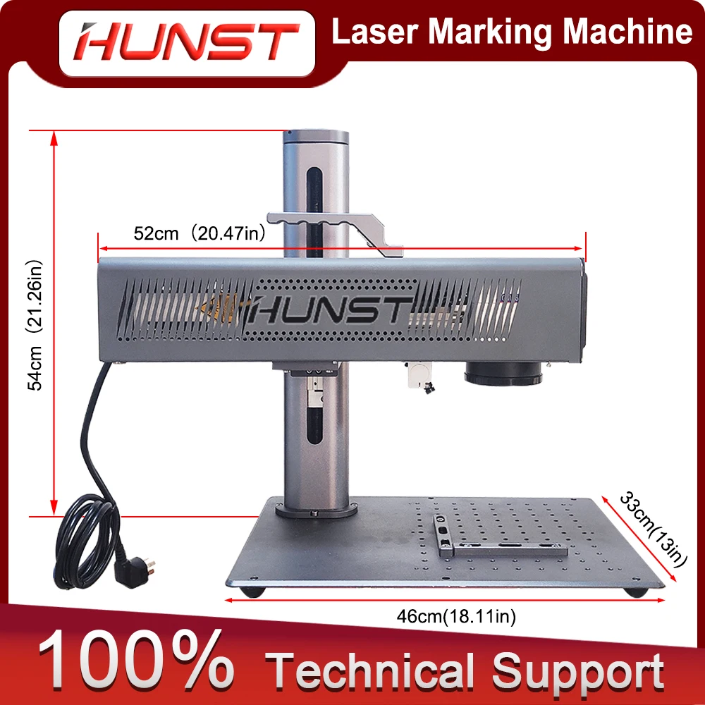 HUNST Mini Fiber Laser Marking Machine MAX 20W Small Portable Engraver for DIY Gift Metal Gold Silver Ring Jewelry Engraving