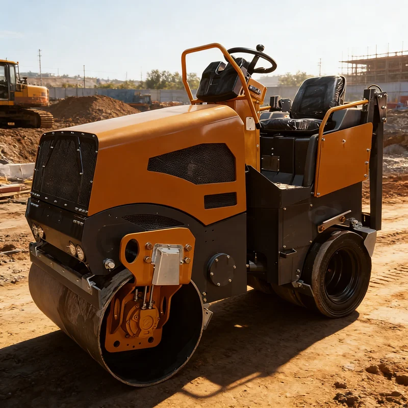 

Customized Compact Road Roller with Foldable ROPS Ensures Safety and Easy Transport Between Job Sites