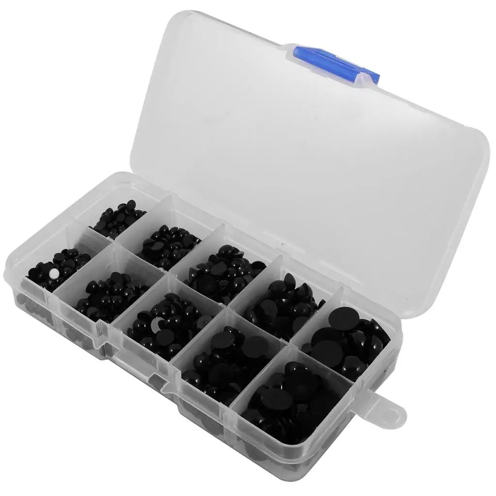 760 piezas muñecas juguete ojos de seguridad accesorios redondos de plástico para