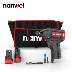 Nanwei Brushless Lithium Impact Driver Mini 12V Home Electric Screwdriver Electric Drill Charging Screwdriver Electric Driver