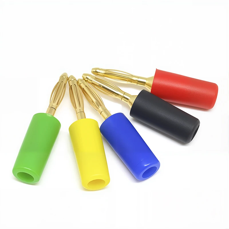 5/20PCS 2MM Connector Audio Banana Plug Welded Test Cord Head Mini Speaker Pure Copper Plastic Shell